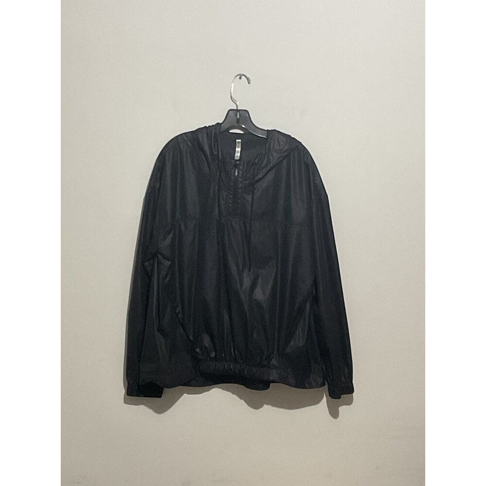 Fabletics Winbreaker Hoodie Womens Size XXL Black Pullover